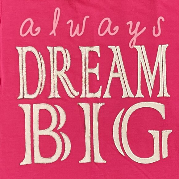 ZELOS WOMENS TANK TOP Small PINK Always Dream Big GRAPHIC  1152AT - Picture 4 of 9